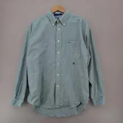 s*n様 00s トミーフィルフィガー 3点留め 長袖ボタンダウンシャツ くすみ