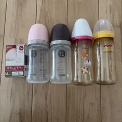 Pigeon Combi哺乳瓶 4本、乳首1個セット