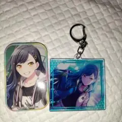 プロセカ　白石杏　グリッターアクリルキーホルダー　スクエアバッジ