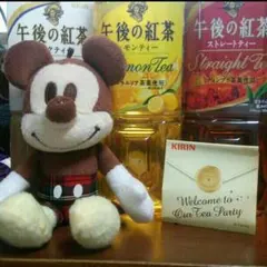 値下げしました♪かわいい午後の紅茶の、ミッキーストラップ♡