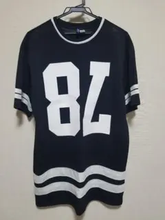 H&M DIVIDED ナンバリング メッシュTシャツ ブラック M ワンピース