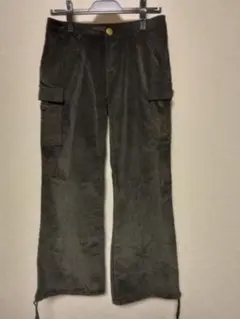 ★IORI★コーデュロイ カジュアルパンツ モスグリーン M