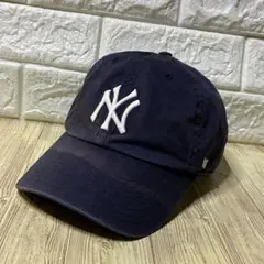 47 BRAND NY刺繍ロゴ ヤンキース　ネイビー　キャップ　ユニセックス