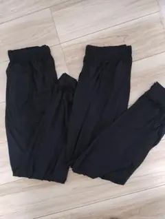 【２点セット】助野　うちそとパンツ　ジョガーパンツ　黒　L〜LL