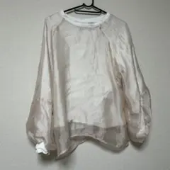 OPAQUE.CLIP ピンク シフォン 長袖シャツ