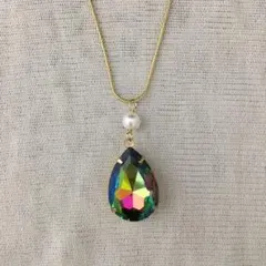 【新品♡未使用】vintage ヴィンテージ　ネックレス　アンティーク ガラス