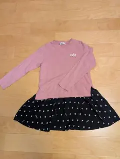 xgirl ピンクドット柄ワンピース