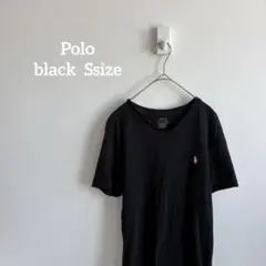 POLO VネックTシャツ 半袖 黒 メンズ 古着のサムネイル