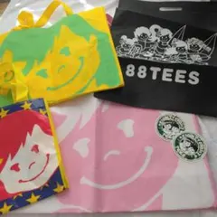 【未使用】88TEES ステッカー2枚＋ショッパー4種セット ハワイ ヤヤちゃん