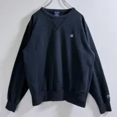 チャンピオン◇ロゴ刺繍　トレーナー　スウェット　ネイビー　紺　L　ワンポイント