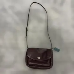 コーチ　パープルレザーショルダーバッグ