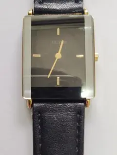 【稼働】HILTON スクエア腕時計 ブラック/ゴールドのサムネイル
