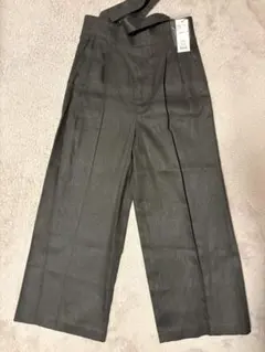未使用タグ付 クロスアンドクロス シャンブレータックワイドパンツ