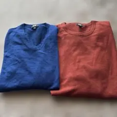 ユニクロ メリノクルーネック Vネック ニット セーター M XL