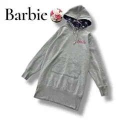 Barbie バービー　レディース　ひざ丈ワンピース　トレーナー　グレー　M