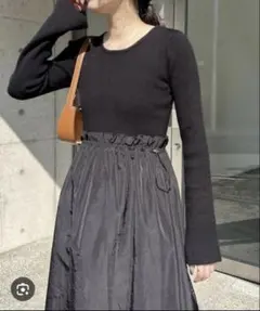 CAPRICIEUX LE'MAGE レマージュ　リブドッキングワンピース