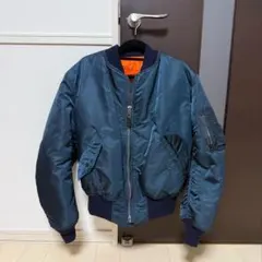 アルファ MA-1 フライトジャケット ブルー ネイビー　IDEL 80s