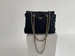 PRADA ナイロン チェーンバッグ ネイビーのサムネイル