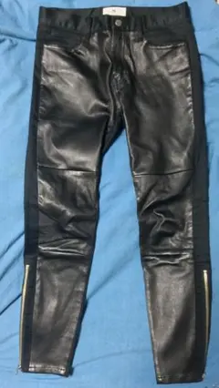 MOON AGE DEVILMENTレザー切替 スキニーパンツ