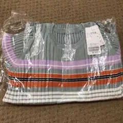 【未使用品】テアライカ ワイドリブメランジPO マルチボーダー