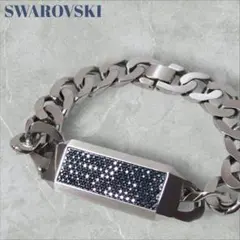 【SWAROVSKI スワロフスキー】チェーン ブレスレット BLK SLV