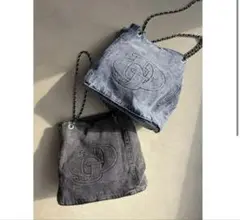 GYDA ノベルティ　GD emboss denim BAG ブラック