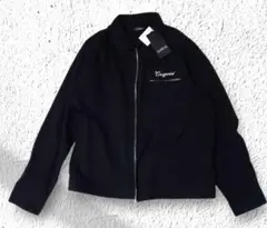 黒ジップジャケット　ブラックシャツジャケット　Lサイズ