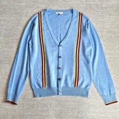 a.v.v HOMME ストライプ カーディガン　ニット Мサイズ レトロ柄 春のサムネイル