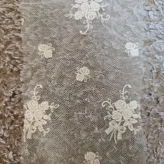 レース生地 花柄 刺繍 チュール素材
