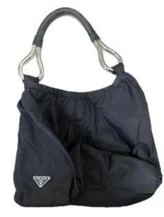 PRADA ブラック ショルダーバック　ハンドバッグ　ナイロン