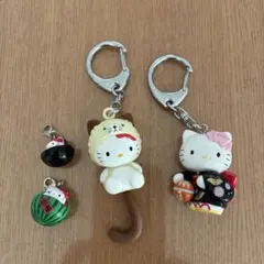 ハローキティ ご当地 キーホルダー ストラップ 京都 2007年製 平成