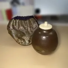 茶入 茶道具 陶器 仕覆付き