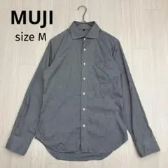 無印良品 MUJI チェック柄 長袖 シャツ コットン100% カジュアル M