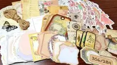 【まとめ売り】ヴィンテージ風 人物シール 紙モノ コラージュ素材 大量