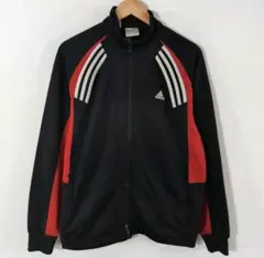 adidas ジャージ 上下セット ブラック×レッド - メルカリ