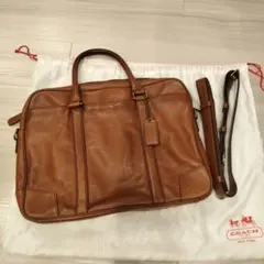 【お値下げ】COACH ブラウン ビジネスバッグ2way 収納袋付き