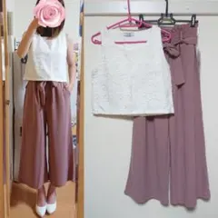 【セット販売】キレイめトップス♡フレアパンツのサムネイル