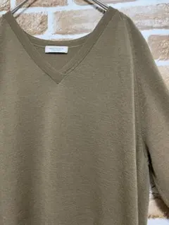 ユナイテッドアローズ　ウール100 薄手ニット　セーター　ブラウン