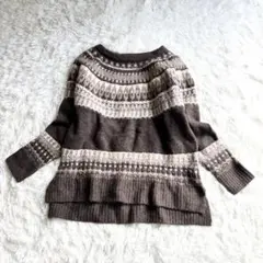 A26 CIAOPANIC TYPY　ニット　セーター　ノルディック　総柄