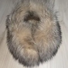 Sagafurs フォックスファー ストール ブラウンとベージュ