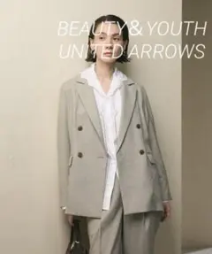 BEAUTY&YOUTH UNITEDARROWSリネンライクダブルジャケット