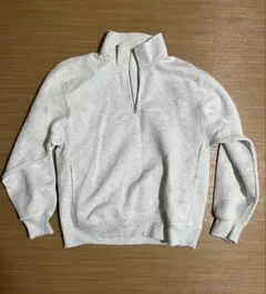 【GU】ヘビーウェイトスウェットハーフジッププルオーバー(長袖)