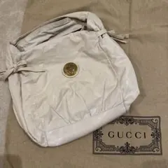 GUCCI ハンドバッグ ホワイト レザー