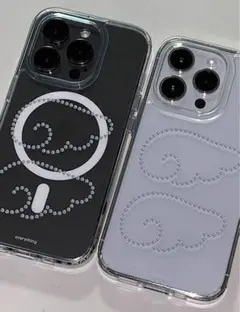 iPhone用ケース 韓国ブラウン　everything 翼　iPhone15