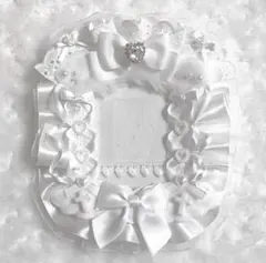 トレカケース 硬質ケースデコ レースデコ リボンデコ 白 ホワイト 天使