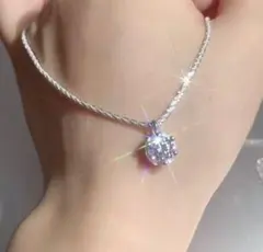 【毎日を華やかに】モアサナイト1ct &シルバー925ネックレス｜普段使いOK