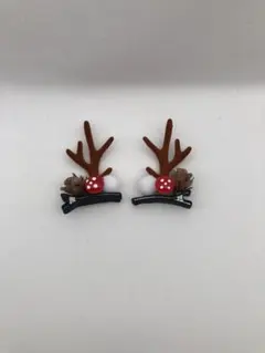トナカイ角ヘアピン クリスマスデザイン