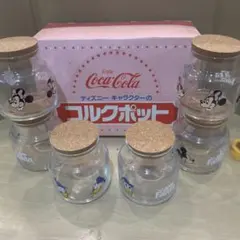 当時物 コカコーラ ディズニー コルクポット5個セット 非売品 昭和レトロ