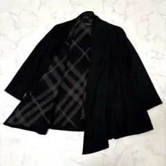 極美品★ バーバリーロンドン ショールカーディガン 羽織り メガチェック 変形のサムネイル