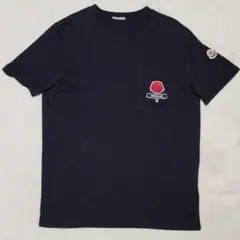 美品〕モンクレール フラグメント XSワッペン Tシャツ ネイビー 5S184